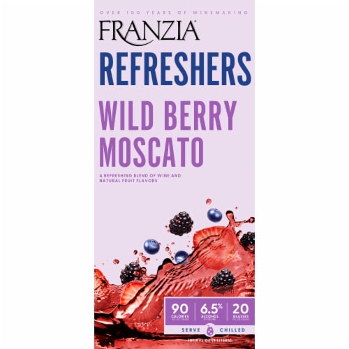 Franzia Wild Berry Refreshers Moscato Flavored Wine Perspective: back