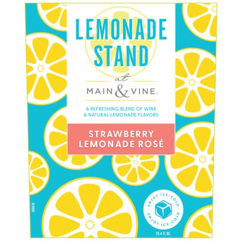 Lemonade Stand Strawberry Lemonade Rose Moscato Flavored Wine Perspective: back