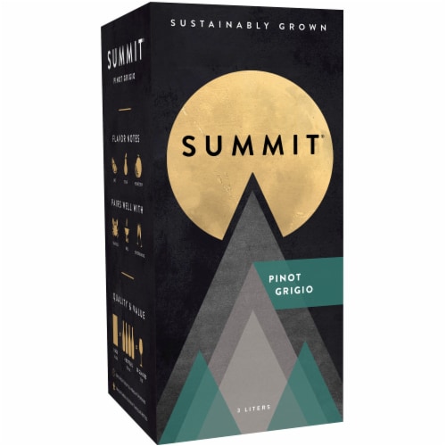 Summit Pinot Grigio California White Wine Box Perspective: back
