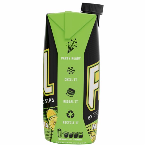 Fuel By Franzia Margarita Rush Spiked Sips Blend Lime Wine Box Perspective: back