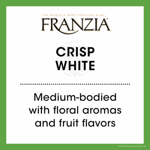 Franzia Crisp White Box Wine Perspective: back