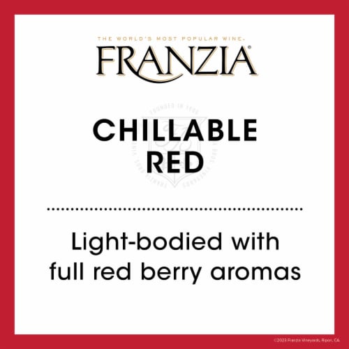 Franzia Chillable Red Blend Wine Box Perspective: back