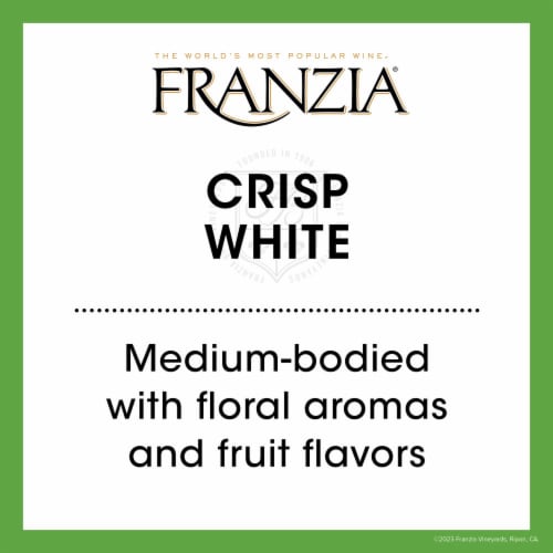 Franzia Crisp White Blend Wine Box Perspective: back