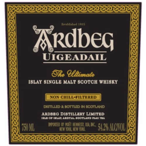 Ardbeg Uigeadail Single Malt Scotch Perspective: back