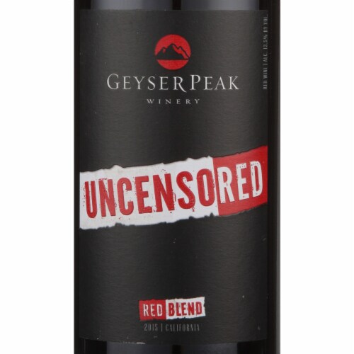 Geyser Peak Uncensored California Red Blend Wine Perspective: back