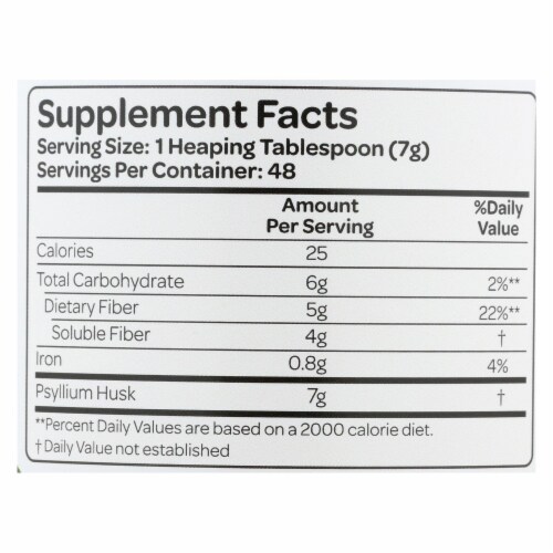 Health Plus Every Day Fiber™ Original Perspective: back