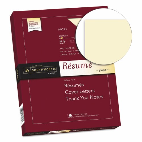 Southworth® Resume Paper - Ivory Perspective: back