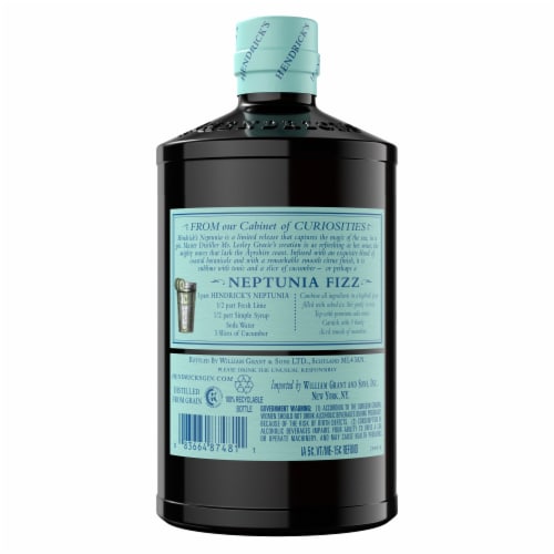 Hendrick's Neptunia Gin Perspective: back