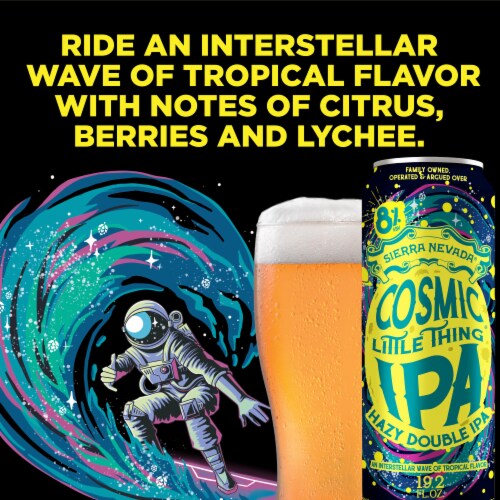 Sierra Nevada Cosmic Little Thing Hazy Double IPA Craft Beer Perspective: back