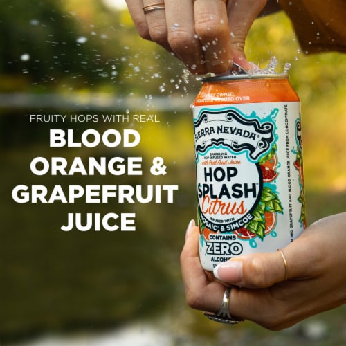 Sierra Nevada Hop Splash Citrus Sparkling Hop-Infused Water Perspective: back
