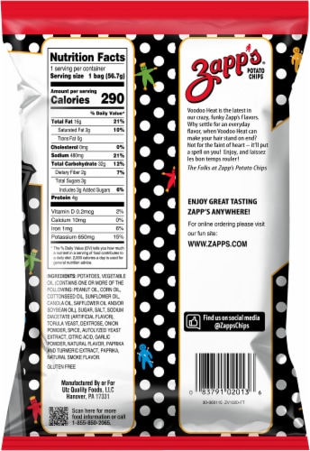 Zapp's® Voodoo Heat New Orleans Kettle Style Potato Chips Perspective: back