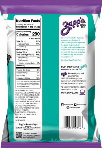 Zapp's® Salt & Vingear Potato Chips Perspective: back