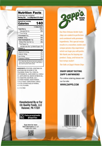Zapp's® Hotter 'n Hot Jalapeno New Orleans Kettle Potato Chips Party Size Perspective: back