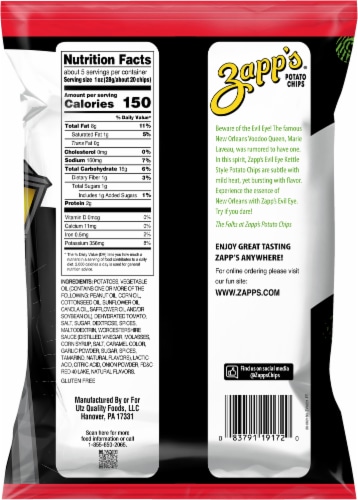Zapp's® EVIL EYE™ Potato Chips Perspective: back