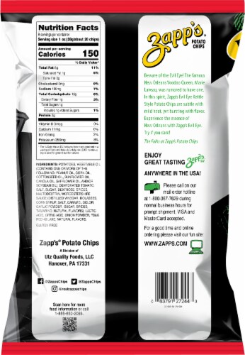 Zapp's® Evil Eye™ New Orleans Kettle Style Potato Chips Perspective: back