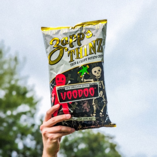 Zapp’s® Thinz Voodoo New Orleans Style Thin & Crispy Potato Chips Perspective: back