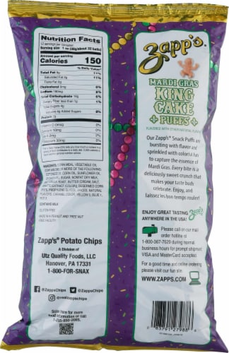 Zapp's® Mardis Gras King Cake Puffs Perspective: back