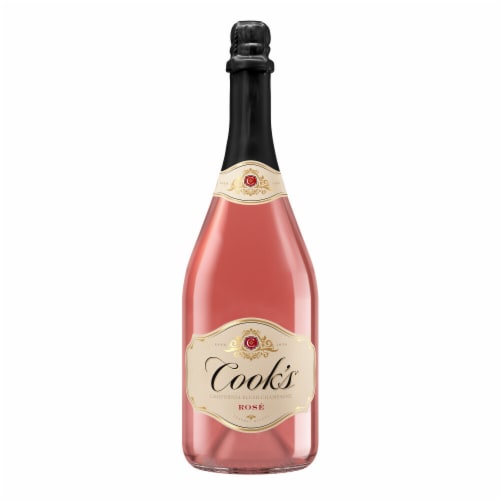 Cook's California Champagne Sweet Rose Sparkling Wine Perspective: back