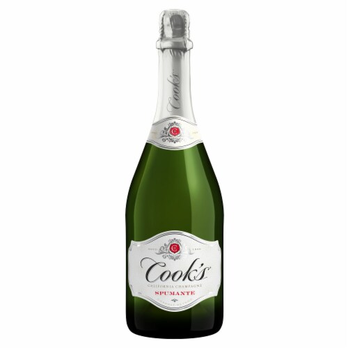 Cook's California Champagne Spumante White Sparkling Wine Perspective: back