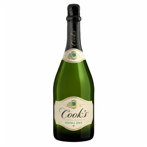 Cook's California Champagne Extra Dry White Sparkling Wine, 750 mL Bottle,  11.5% ABV