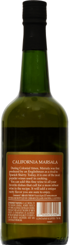 Cribari Marsala Wine Perspective: back