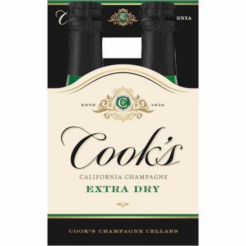Cook's California Champagne Extra Dry White Sparkling Wine Perspective: back