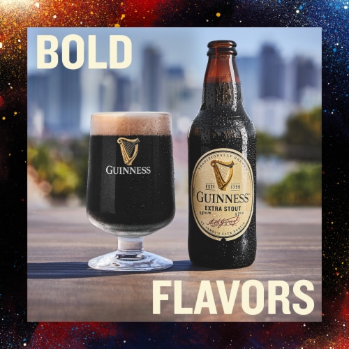 Guinness Extra Stout Beer Perspective: back