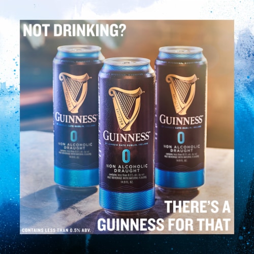 Guinness Draught 0 Non Alcoholic Stout Beer Perspective: back