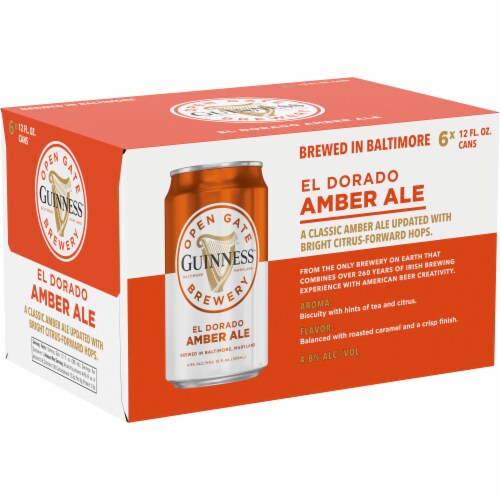 Guinness El Dorado Amber Ale Beer Perspective: back