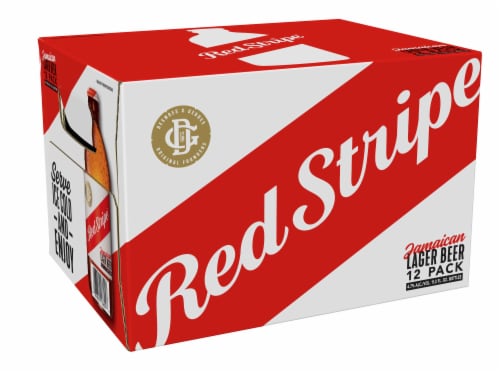 Red Stripe Lager Beer, 12 Pack, 11.2 fl oz Bottles Perspective: back