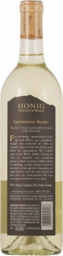 Honig Napa Valley Sauvignon Blanc Perspective: back