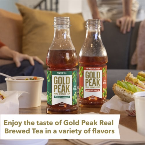 Gold Peak® Black Sweet Black Iced Tea Bottle Perspective: back
