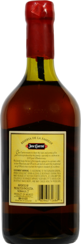 Jose Cuervo Reserva Anejo Tequila Perspective: back