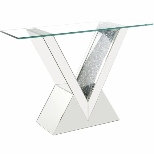Acme glass console table discount