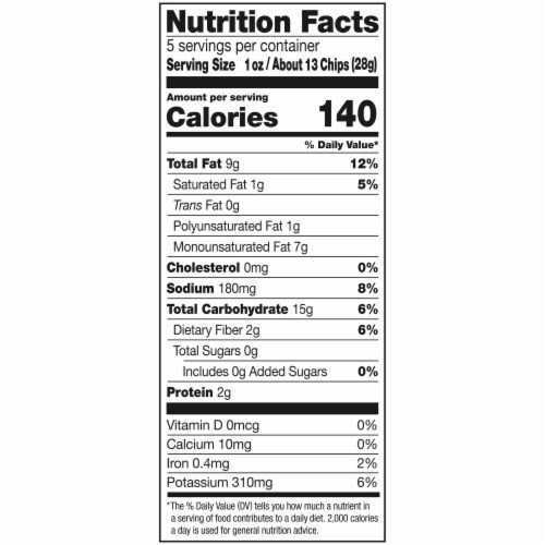 Kettle Brand Potato Chips, Salt & Vinegar Kettle Chips, 5 Oz Perspective: back