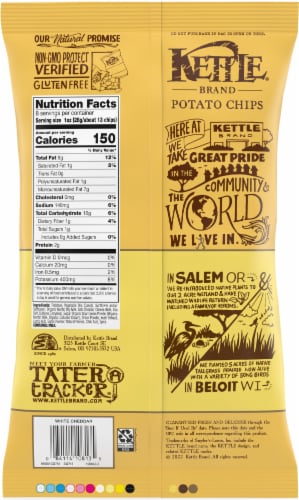 Kettle® Brand New York Cheddar Potato Chips Perspective: back