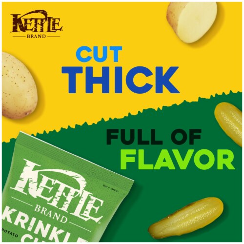 Kettle Brand® Krinkle Cut™ Dill Pickle Potato Chips Perspective: back
