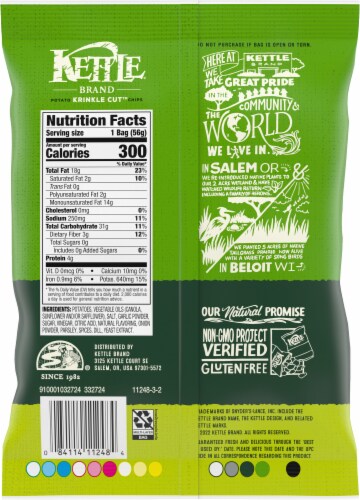 Kettle Brand® Krinkle Cut™ Dill Pickle Potato Chips Perspective: back