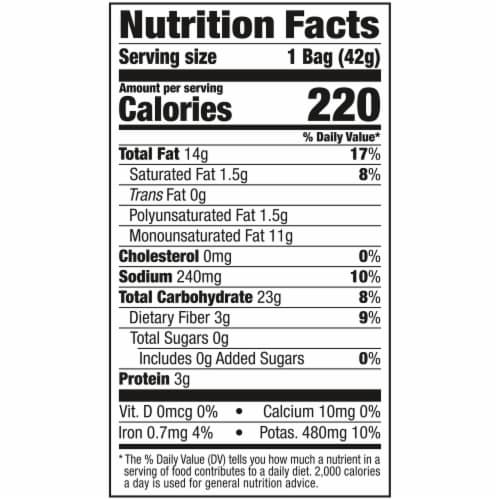 Kettle Brand Potato Chips, Krinkle Cut, Salt & Fresh Ground Pepper Kettle Chips, 1.5 Oz Perspective: back