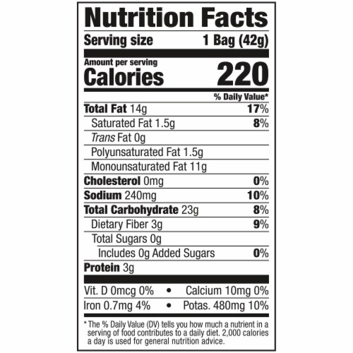 Kettle Brand Potato Chips, Krinkle Cut, Salt & Fresh Ground Pepper Kettle Chips, 1.5 Oz Perspective: back