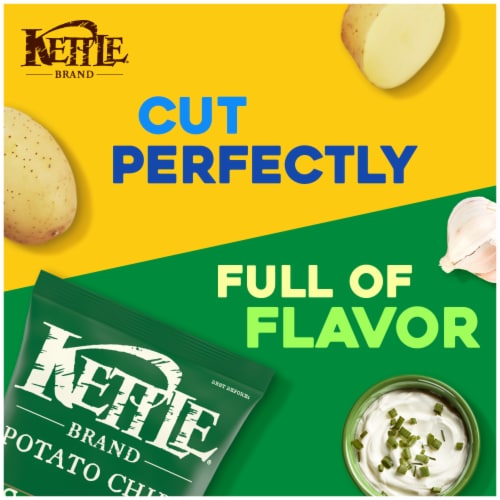 Kettle Brand® Sour Cream & Onion Potato Chips Perspective: back