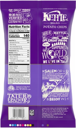 Kettle Brand Korean Barbecue Potato Chips Perspective: back