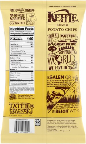 Kettle Brand® Parmesan Garlic Potato Chips Perspective: back