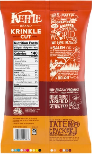 Kettle Brand® Habanero Lime Krinkle Cut Potato Chips Perspective: back