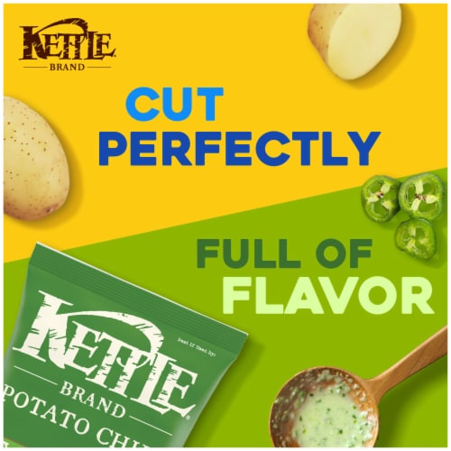 Kettle Brand Jalapeno Kettle Potato Chips Gluten-Free Non-Gmo Perspective: back