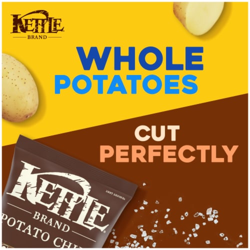 Kettle Brand Sea Salt Kettle Potato Chips Gluten-Free Non-Gmo Perspective: back