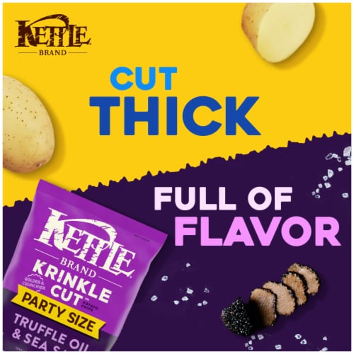 Kettle Brand® Truffle Oil and Sea Salt Krinkle Cut™ Kettle Potato Chips Party Size Perspective: back
