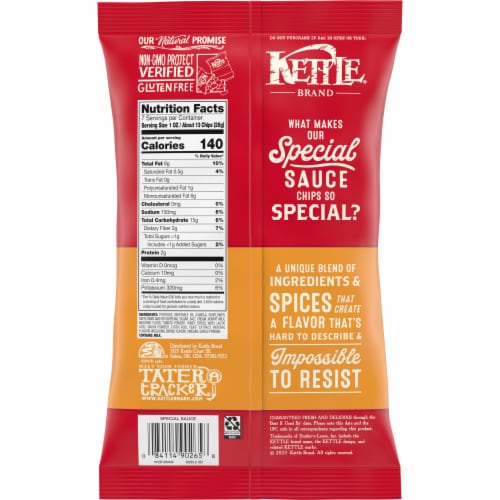 Kettle Brand® Limited Edition Special Sauce Kettle Potato Chips Perspective: back