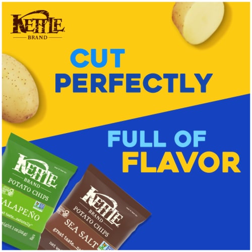 Kettle Brand® Sea Salt and Jalapeno Kettle Potato Chips Variety Pack Perspective: back