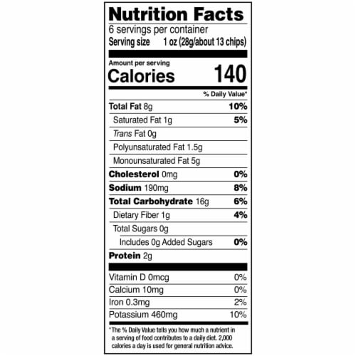 Kettle Brand Made With Avocado Oil Apple Cider Vinegar Chips Perspective: back